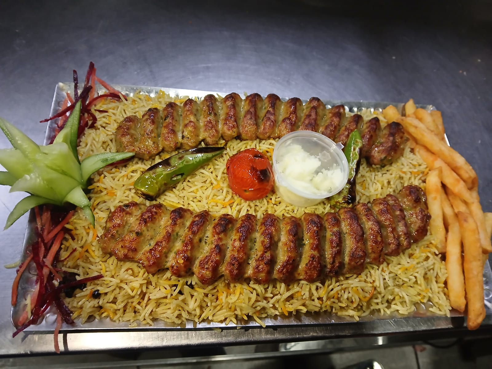 Chullo kabab mutton with rice