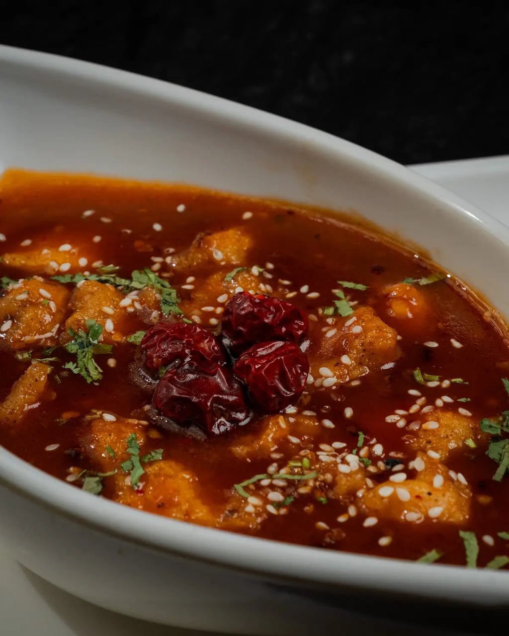 Chicken manchurian with rice