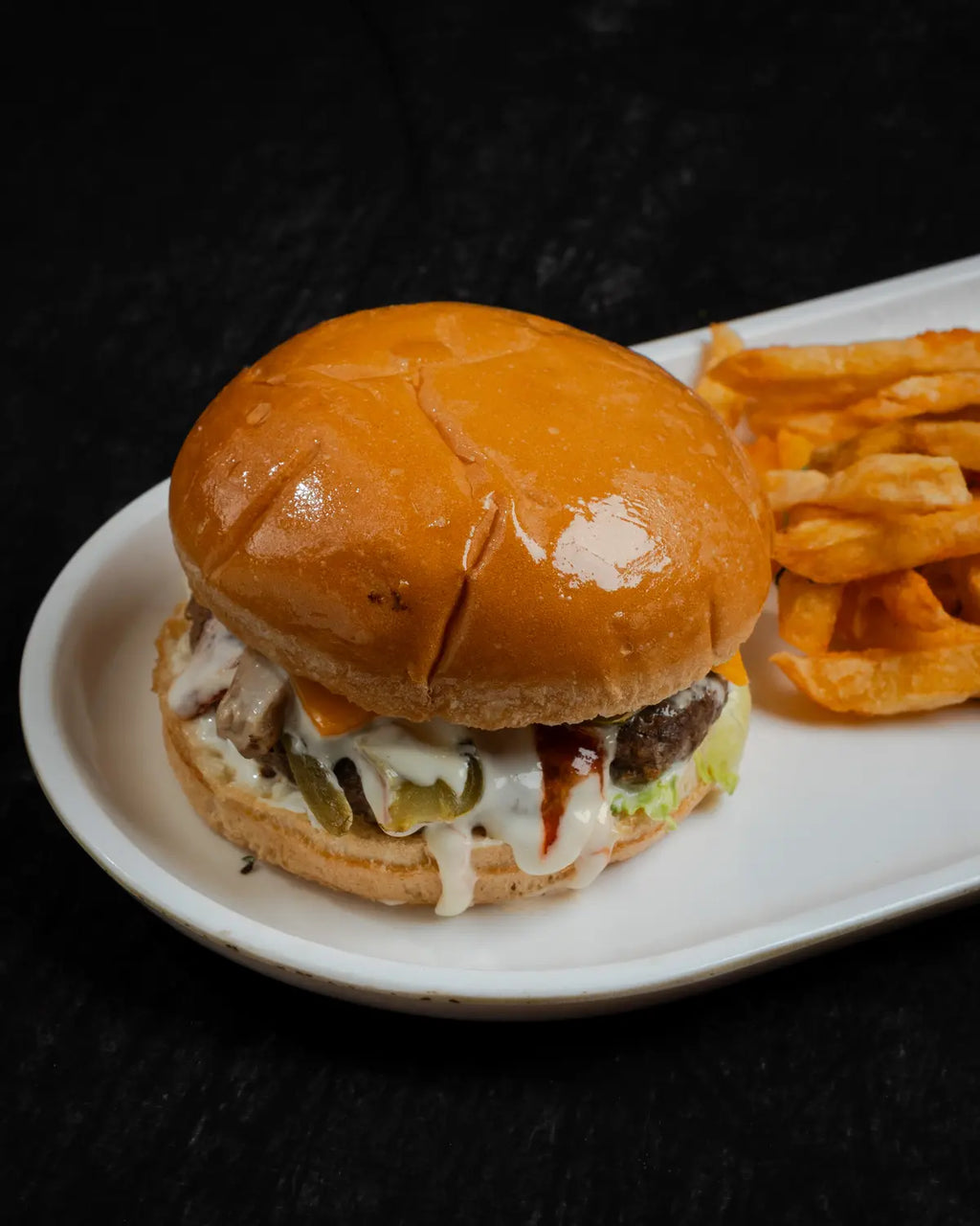 Chicken Beef Cheese Burger