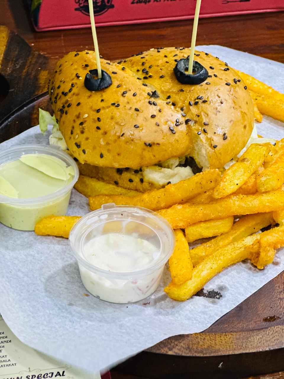 Chicken Mushroom Grilled Burger